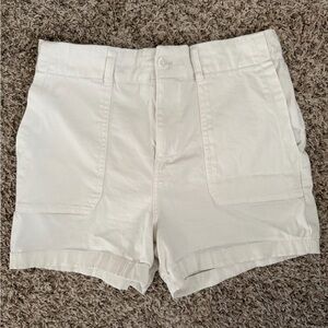 Bagatelle Women's Cream Cargo Shorts